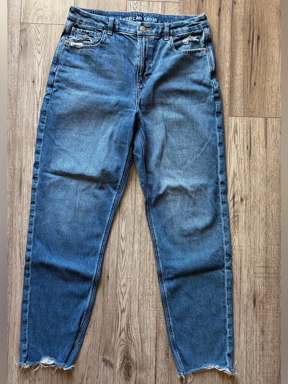American Eagle Outfitters Curvy Mom Jean - Dark Blue, 12 Long